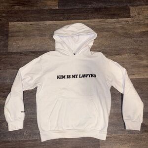 Talentless Kim Is My Lawyer Hoodie Scott Disick White Size